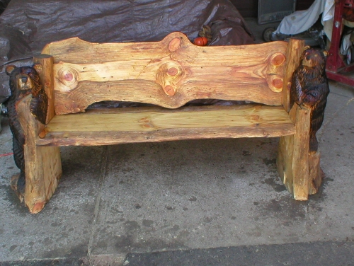 Carved Bench